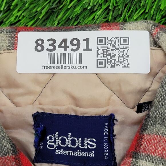 Vintage 90s Western Flannel Wool Button Shirt S/M 21x29 Plaid - Picture 7 of 11